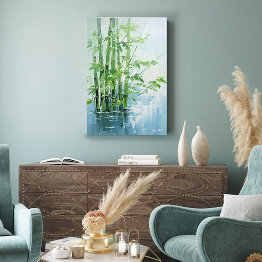 Yeşil Bambu kanvas tablo — farklı açıdan görünüm