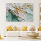 Yeşil Pembe Doku kanvas tablo — duvarda dekorasyon görünümü
