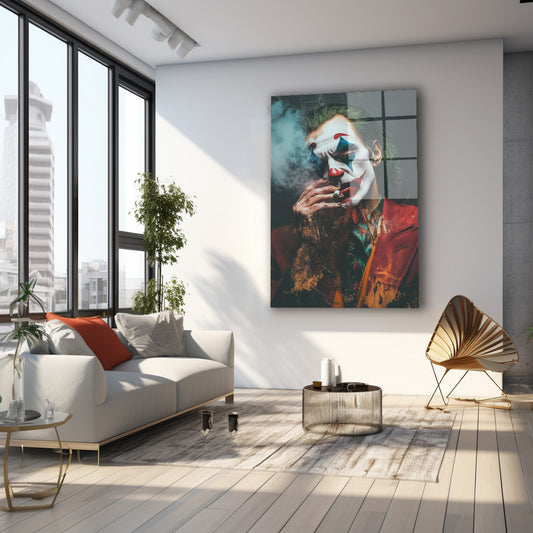 Yeşil Saçlı Joker cam tablo — farklı açıdan görünüm