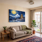 Yıldızlı Gecede Pagoda kanvas tablo — iç mekân uygulama örneği