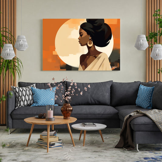Zarif Kadın Profili kanvas tablo — farklı açıdan görünüm