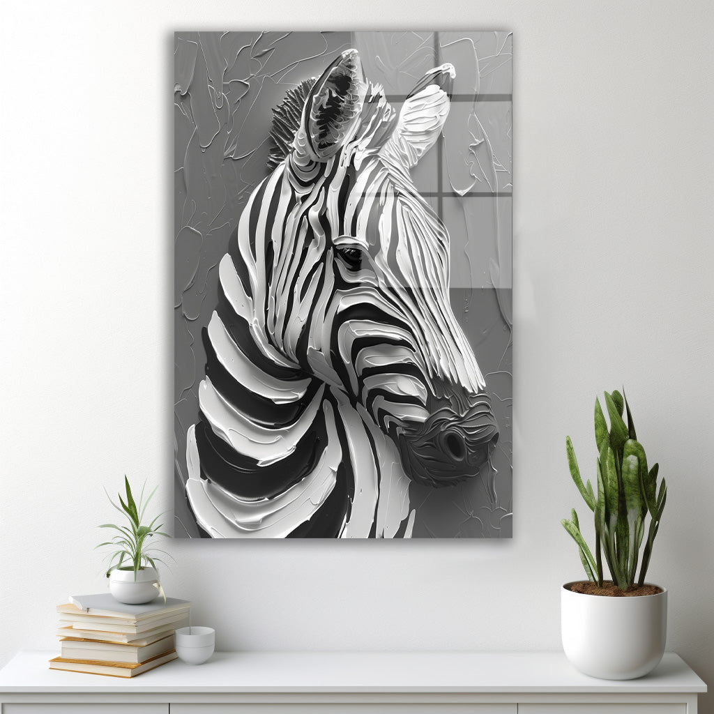 Zebra 2 cam tablo — duvarda dekorasyon görünümü