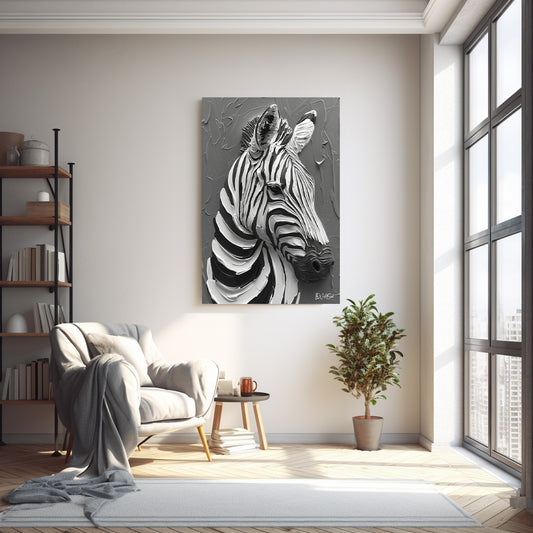 Zebra kanvas tablo — temalı dekoratif duvar tablosu