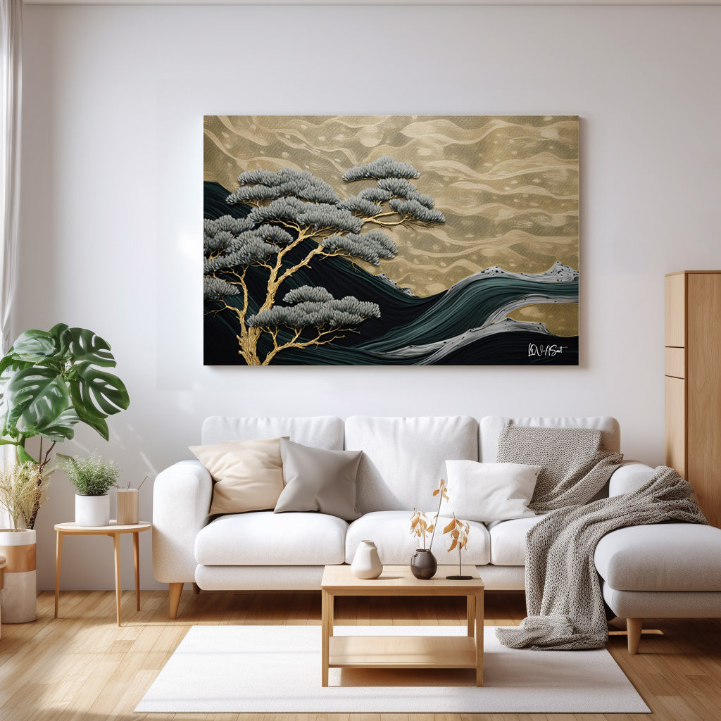Bekleyen Ağaç Kanvas Tablo farklı açı