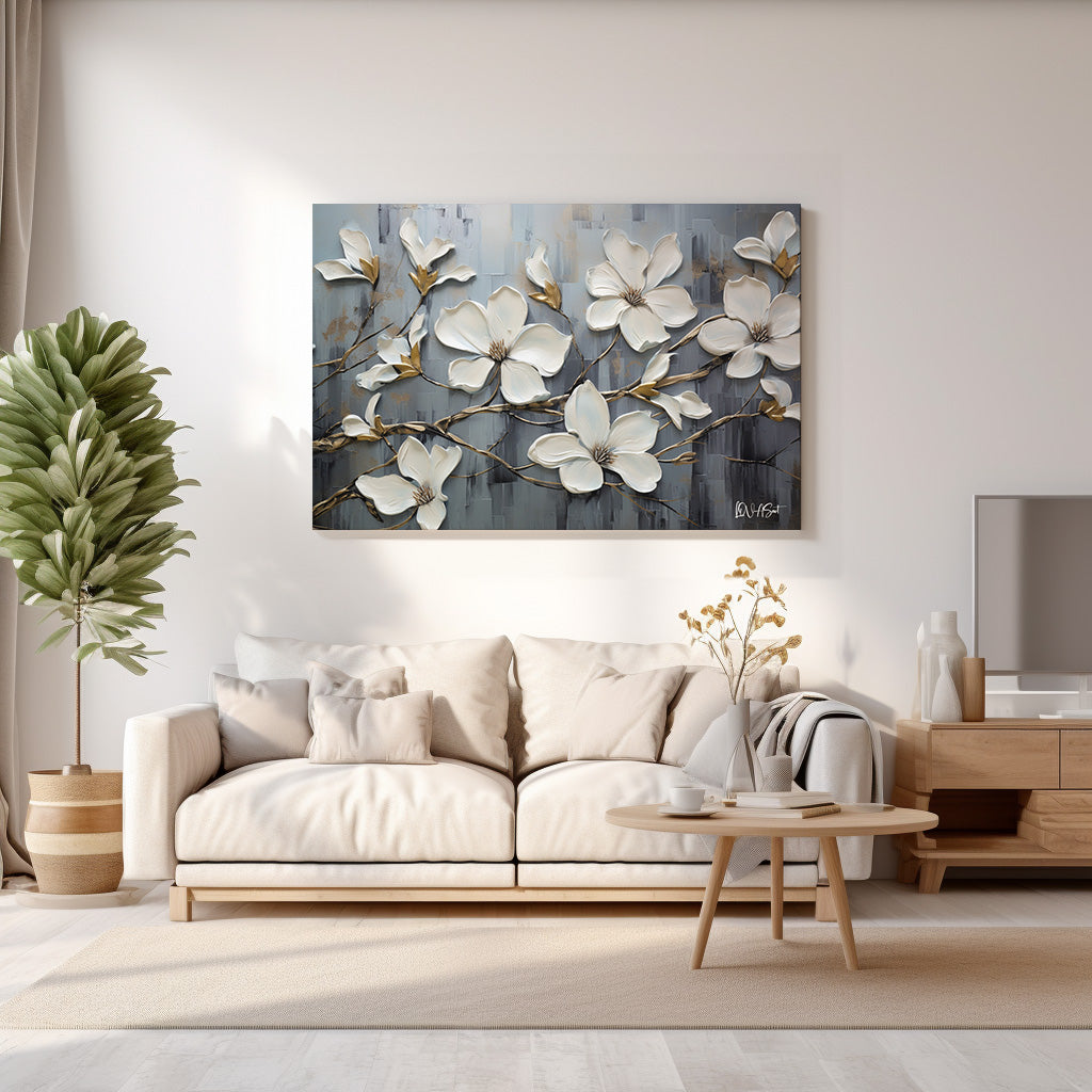 Beyaz Çiçekli Dallar