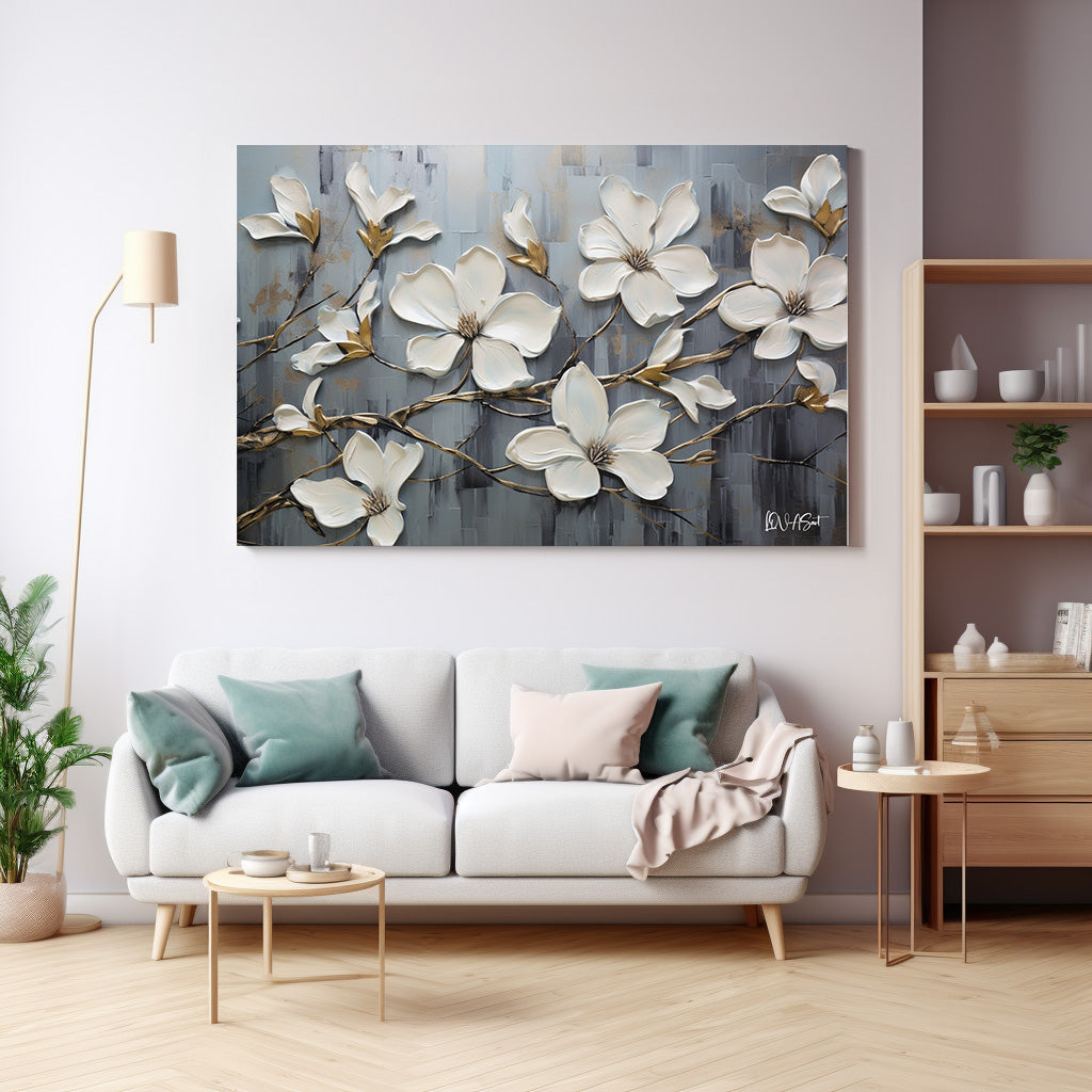 Beyaz Çiçekli Dallar